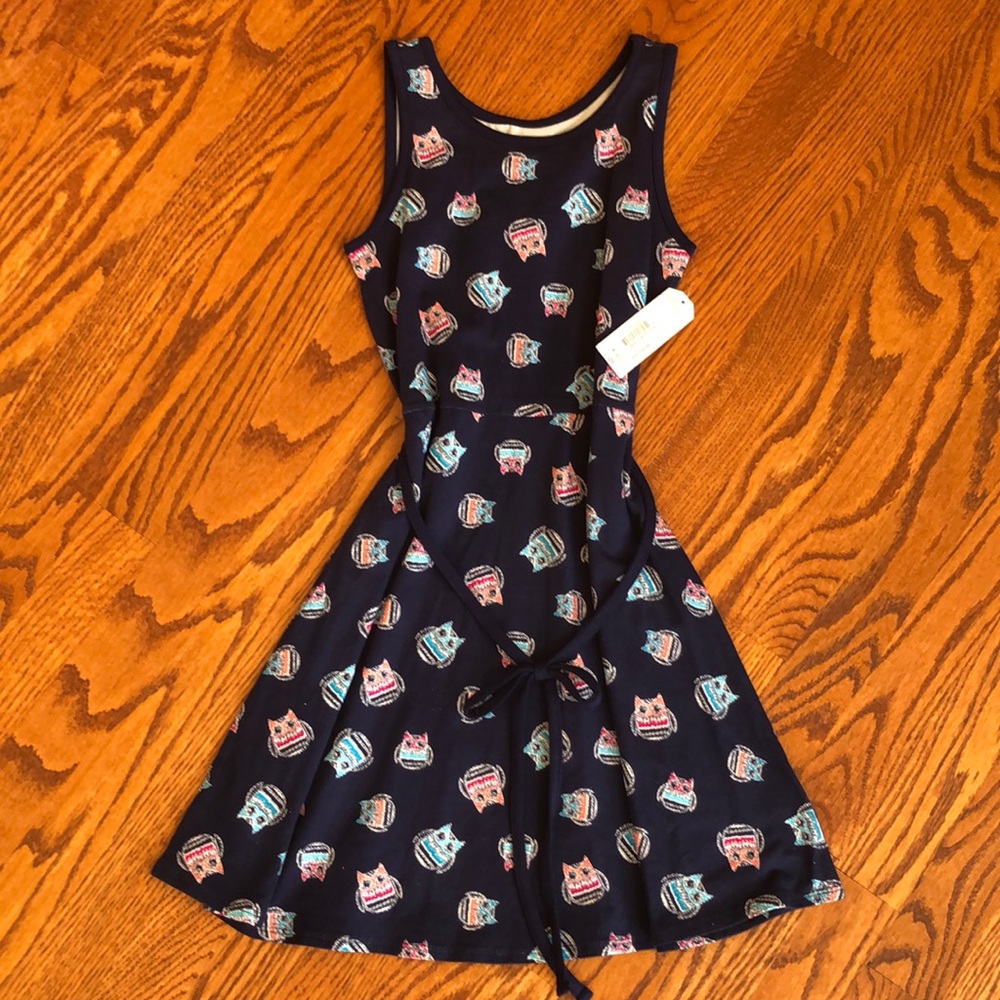 Cool navy blue sundress with owl design